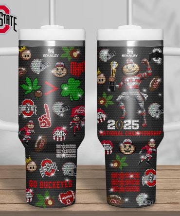 Ohio State Buckeyes Ncaa Sports Custom Stanley Quencher 40Oz Stainless Steel Tumbler With Handle, Stanley Cup, Tumbler Cup, Best Gift
