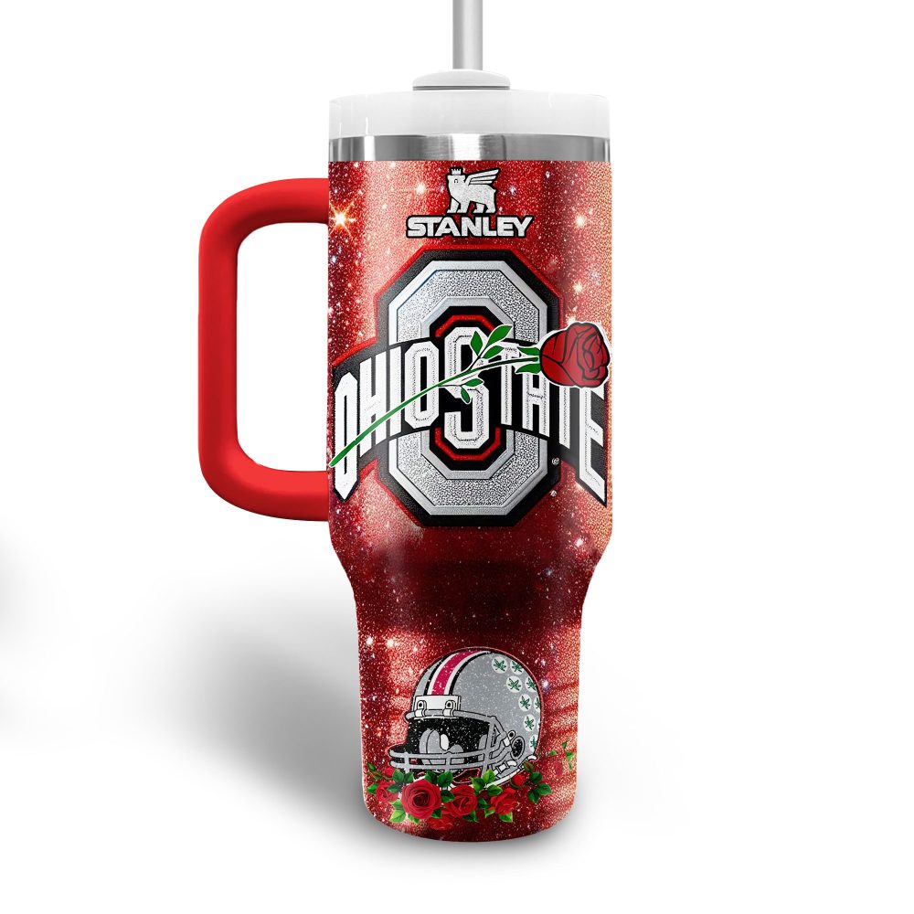 Ohio State Buckeyes Ncaa Sports Custom Stanley Quencher 40Oz Stainless Steel Tumbler With Handle, Stanley Cup, Tumbler Cup, Best Gift - Image 3