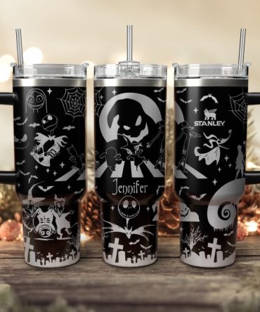 Oogie Boogie The Nightmare Before Christmas Movies Custom Stanley Quencher 40Oz Stainless Steel Tumbler With Handle, Stanley Cup, Tumbler Cup, Best Gift