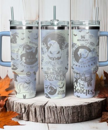 Oogie Boogie The Nightmare Before Christmas Movies Custom Stanley Quencher 40Oz Stainless Steel Tumbler With Handle, Stanley Cup, Tumbler Cup, Best Gift