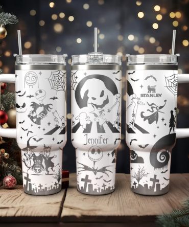 Oogie Boogie The Nightmare Before Christmas Movies Custom Stanley Quencher 40Oz Stainless Steel Tumbler With Handle, Stanley Cup, Tumbler Cup, Best Gift