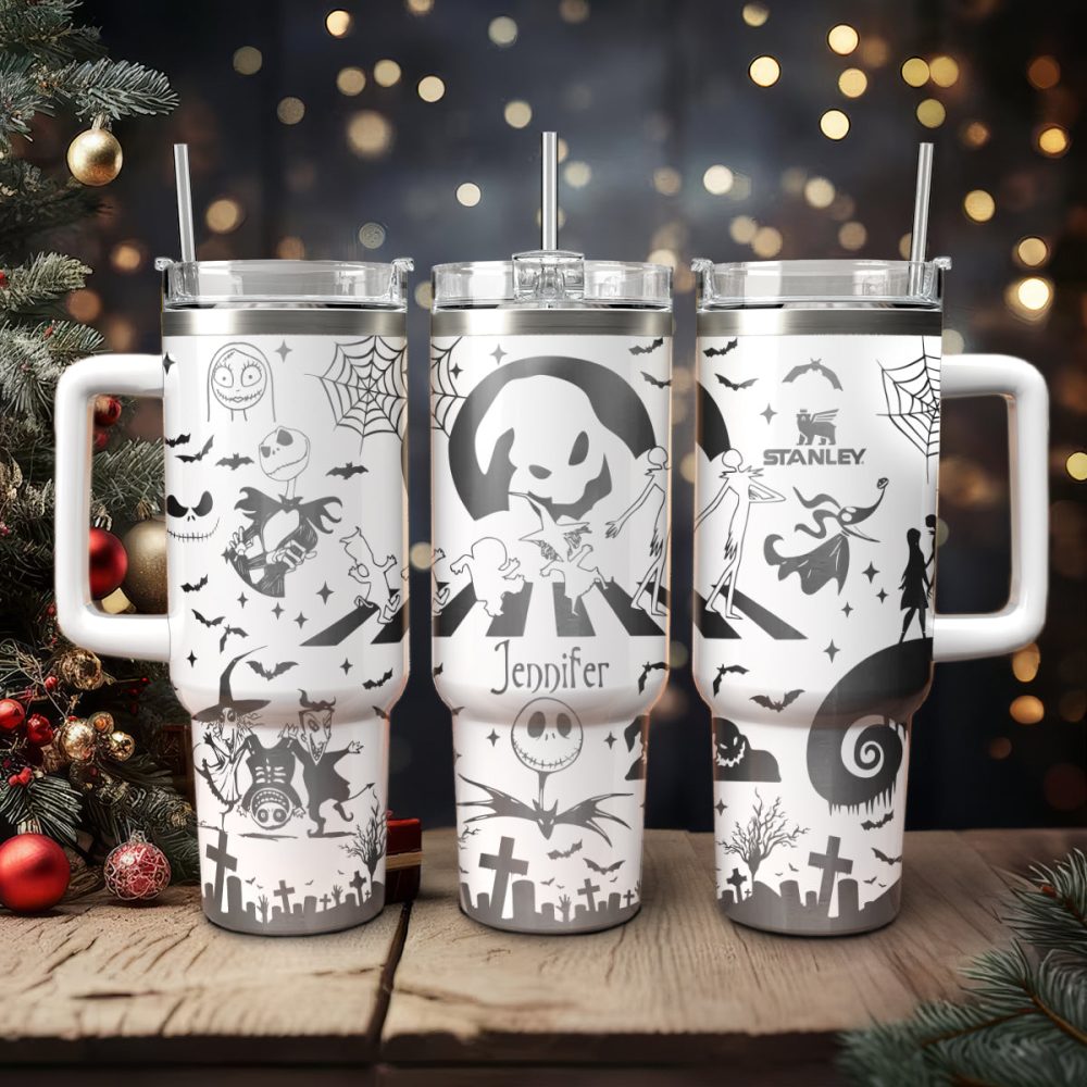 Oogie Boogie The Nightmare Before Christmas Movies Custom Stanley Quencher 40Oz Stainless Steel Tumbler With Handle, Stanley Cup, Tumbler Cup, Best Gift