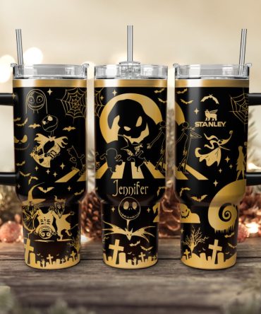 Oogie Boogie The Nightmare Before Christmas Movies Custom Stanley Quencher 40Oz Stainless Steel Tumbler With Handle, Stanley Cup, Tumbler Cup, Best Gift