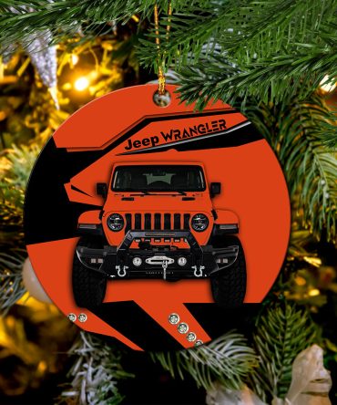Orange Jeep Ceramic Ornament Perfect Gift For Holiday