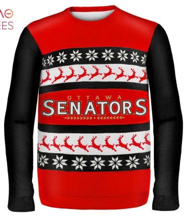 Best Ottawa Senators Nhl Ugly Christmas Sweater Wordmark