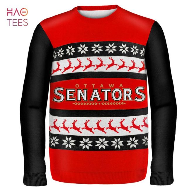Best Ottawa Senators Nhl Ugly Christmas Sweater Wordmark
