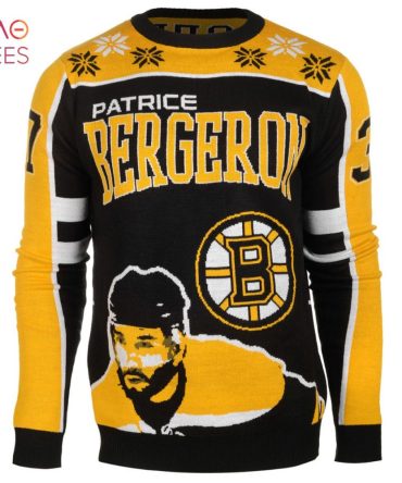 Best Patrice Bergeron 37 Boston Bruins Nhl Player Ugly Christmas Sweater