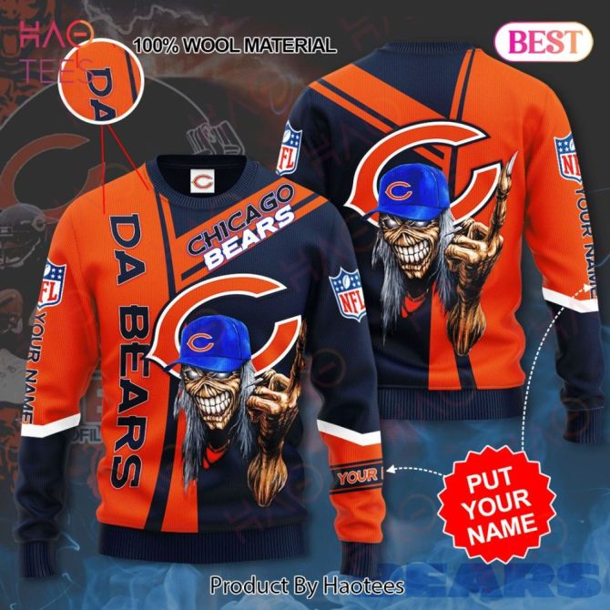 Personalized Chicago Bears Custom Ugly Christmas Sweater