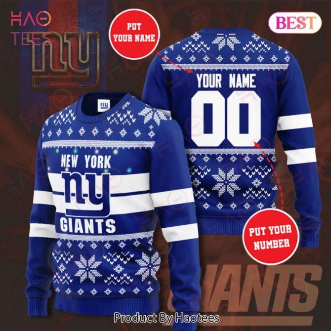 Personalized Nyg Christmas Ugly Christmas Sweater