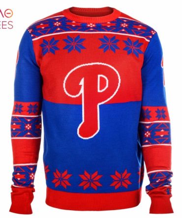 Best Philadelphia Baseball Big Logo Ugly Christmas Sweater