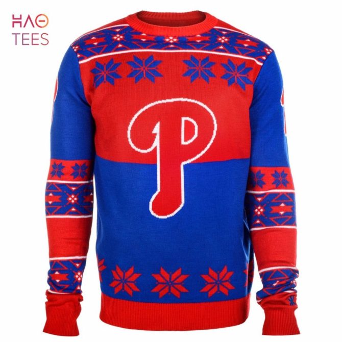 Best Philadelphia Baseball Big Logo Ugly Christmas Sweater
