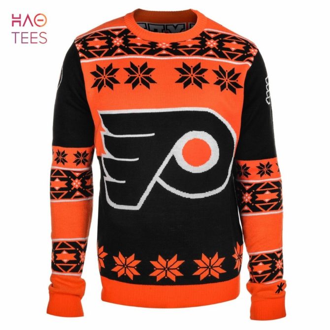 Best Philadelphia Flyers Big Logo Nhl Ugly Christmas Sweater