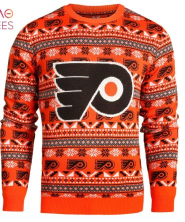 Best Philadelphia Flyers Nhl Aztec Ugly Crew Neck Ugly Christmas Sweaters By Forever Collectibles
