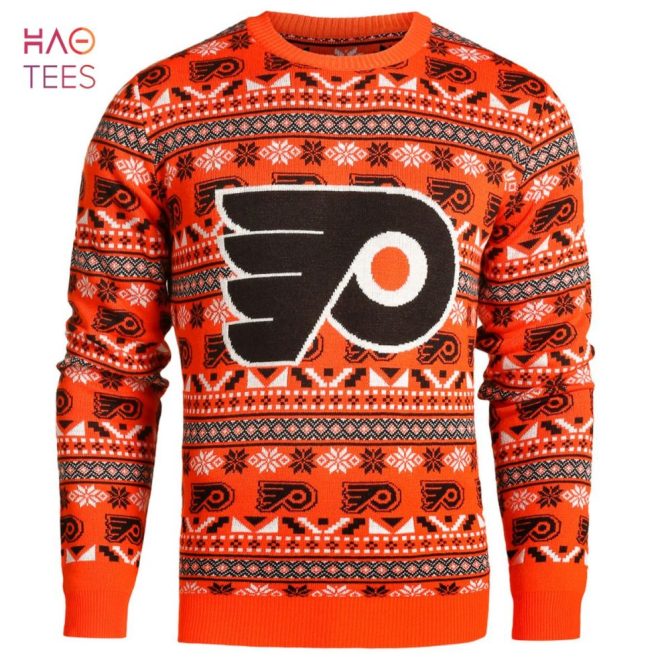 Best Philadelphia Flyers Nhl Aztec Ugly Crew Neck Ugly Christmas Sweaters By Forever Collectibles