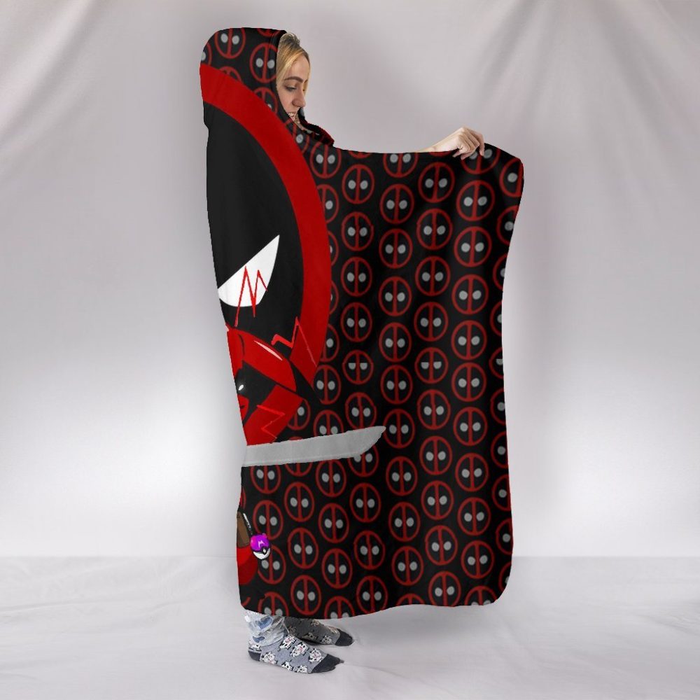 Pikachu Deadpool Pokemon Hooded Blanket - Image 2