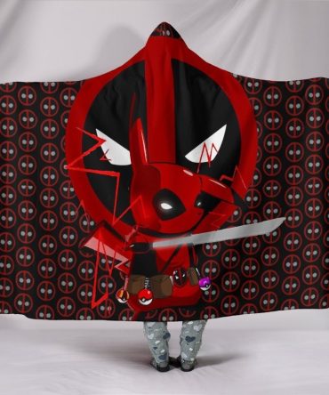 Pikachu Deadpool Pokemon Hooded Blanket