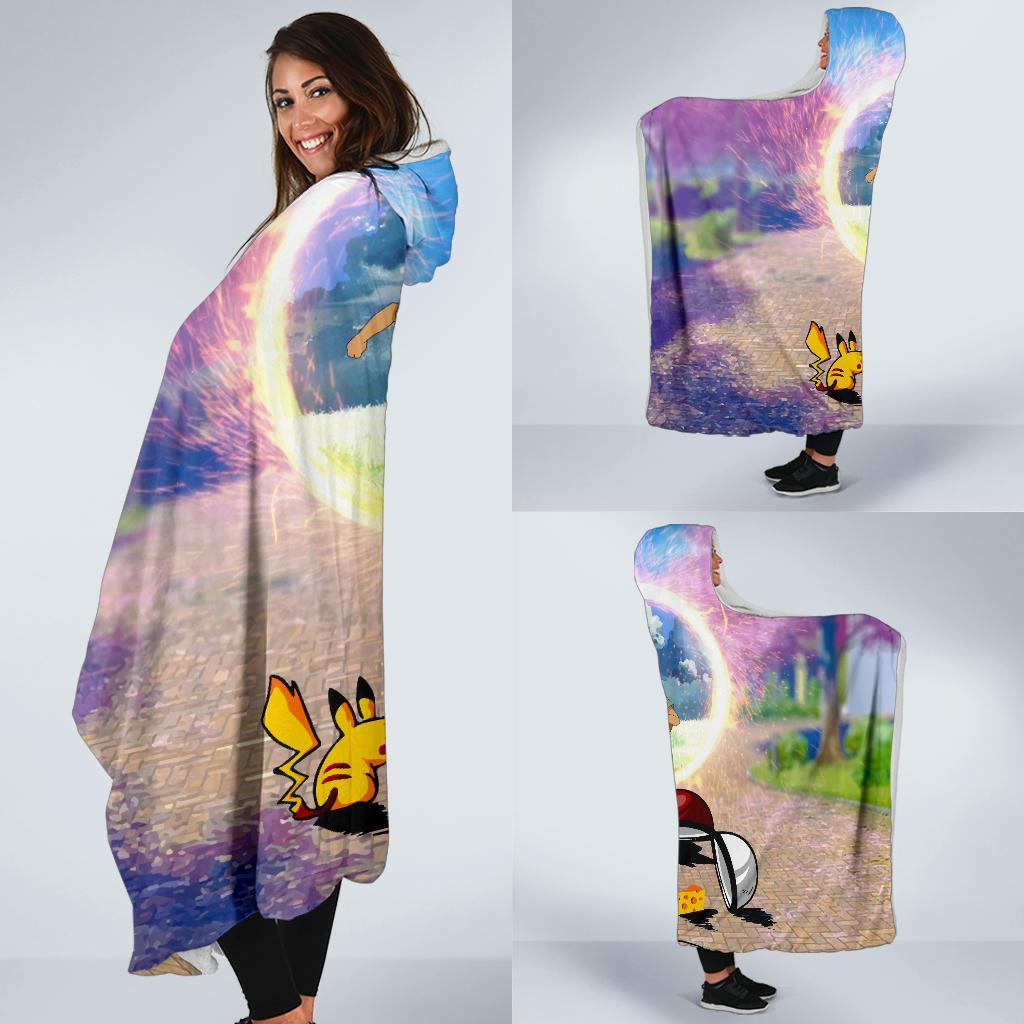 Pikachu Kidnap Pokemon Hooded Blanket - Image 2