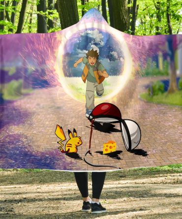 Pikachu Kidnap Pokemon Hooded Blanket