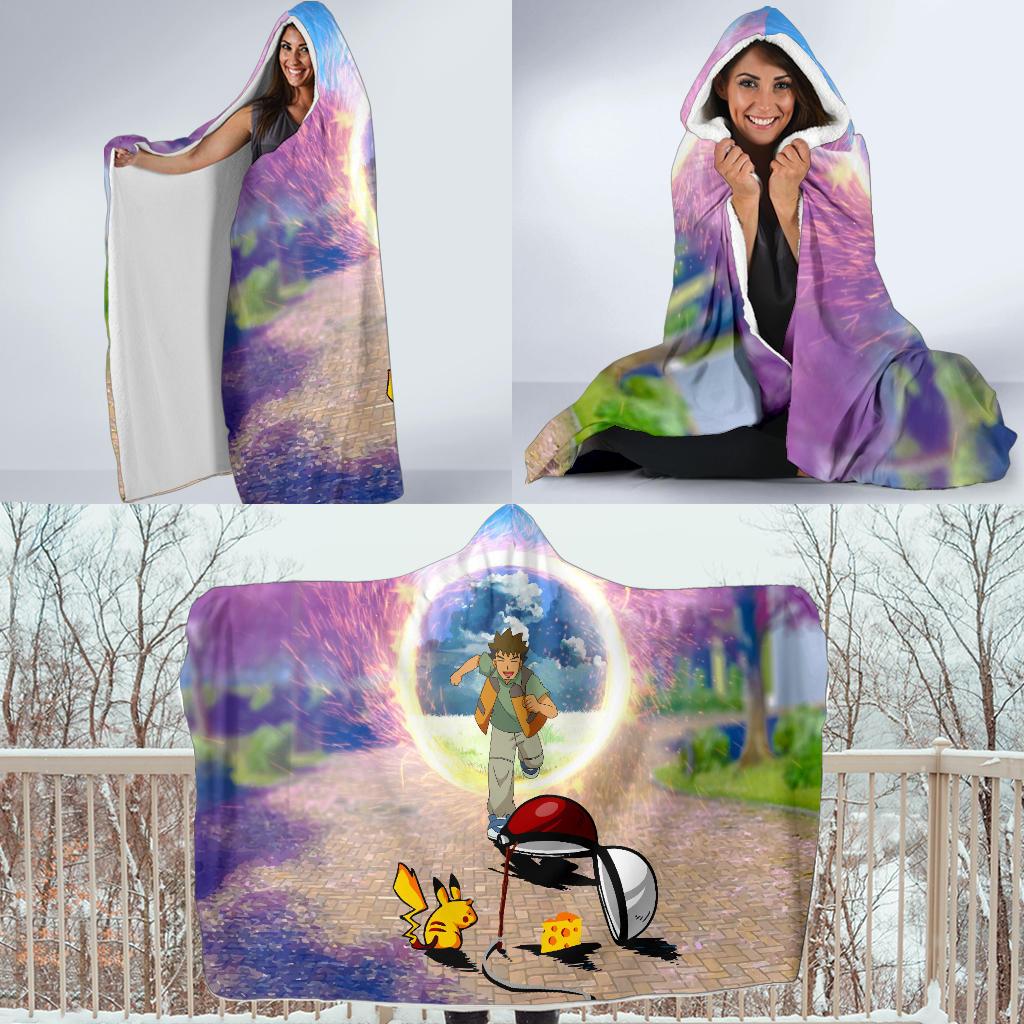 Pikachu Kidnap Pokemon Hooded Blanket - Image 4