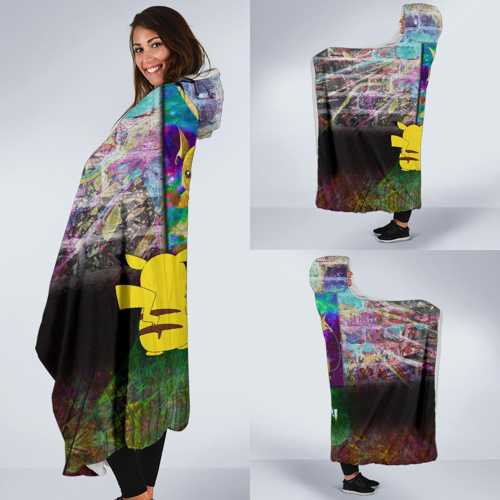Pikachu Painting Pokemon Hooded Blanket - Image 2