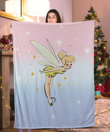 Cozy Tinkerbell Fleece Blanket – Magical Fairy Design For Kids & Adults, Perfect Holiday Gift