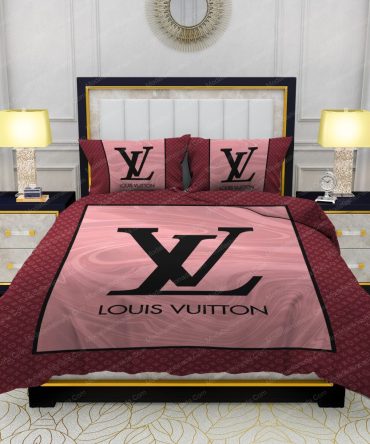 Pink Veinstone Louis Vuitton Bedding Sets