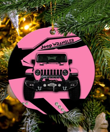 Pink Jeep Ceramic Ornament Perfect Gift For Holiday