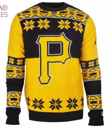 Best Pittsburgh Baseball Team Big Logo Ugly Christmas Sweater