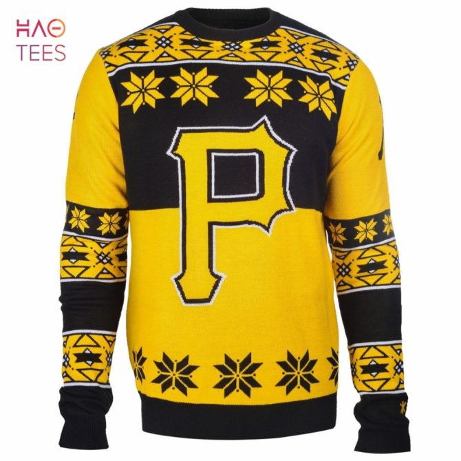 Best Pittsburgh Baseball Team Big Logo Ugly Christmas Sweater