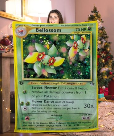 Pokemon Bellossom Pokemon Card Blanket