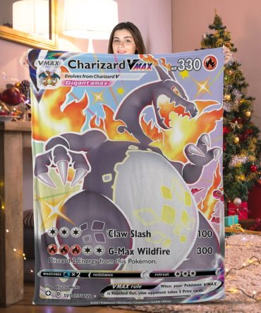 Cozy Charizard Vmax Blanket - Ultimate Pokémon Gift For Fans!
