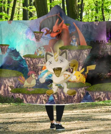 Pokemon Floating Hills Hooded Blanket