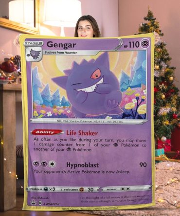 Cozy Gengar Pokémon Blanket - Perfect Gift For Fans & Collectors!