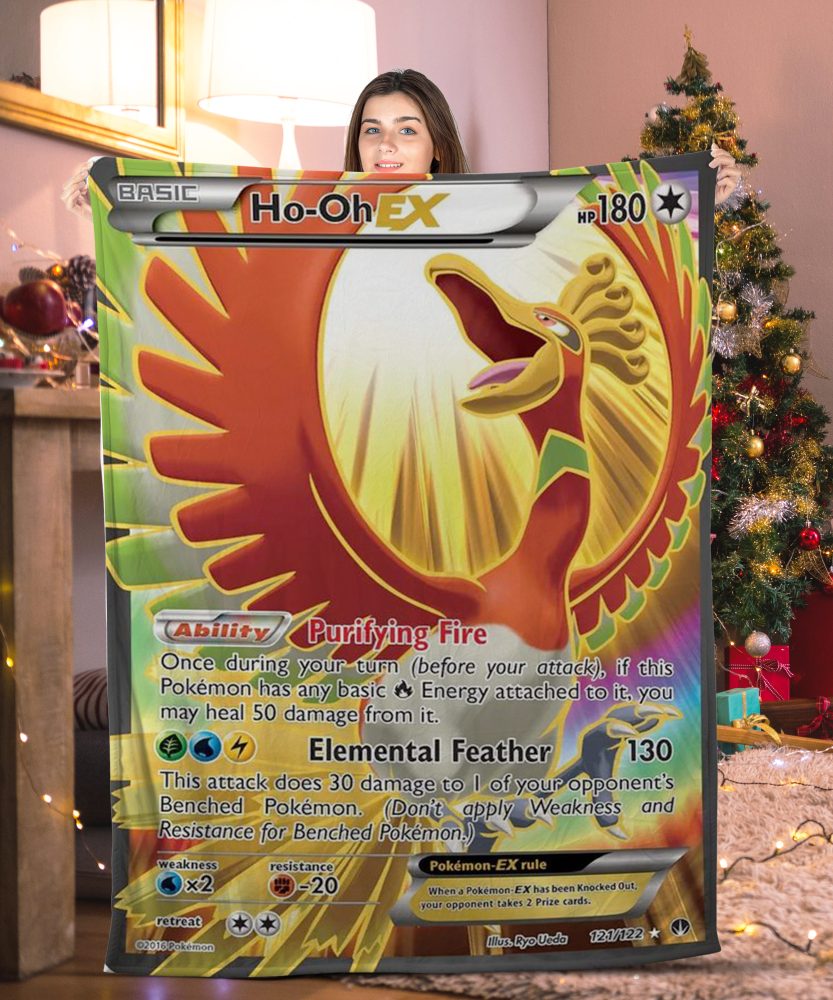 Pokemon Ho-Oh Ex Pokemon Card Blanket