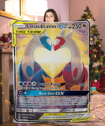 Pokemon Latias &Amp; Latios Gx Pokemon Card Blanket