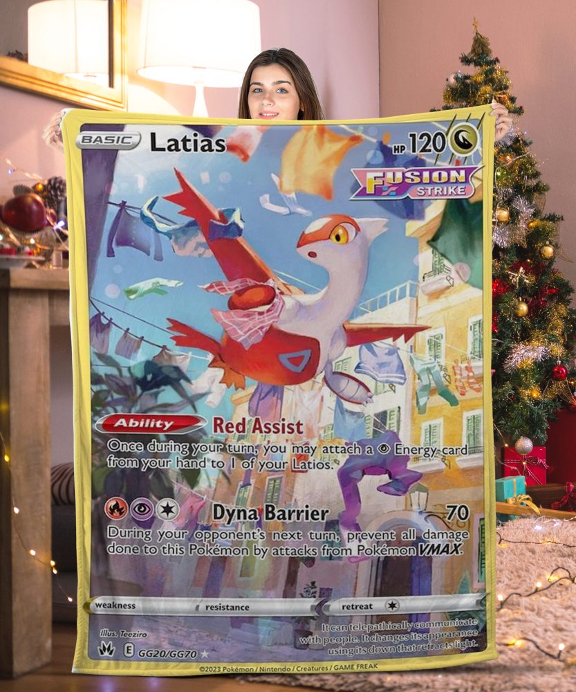 Pokemon Latias Pokemon Card Blanket