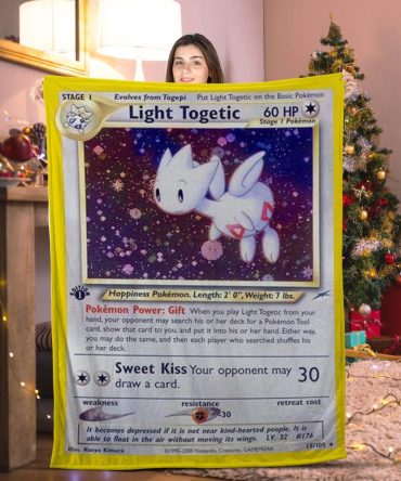 Pokemon Light Togetic Pokemon Card Blanket