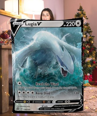 Cozy Lugia V Pokémon Blanket - Ultimate Gift For Fans, Soft & Warm!