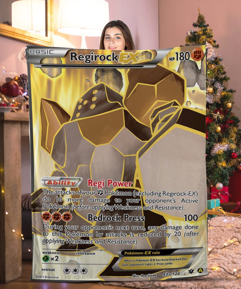 Pokemon Regirock Ex Pokemon Card Blanket
