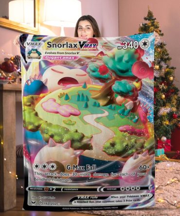 Cozy Snorlax Vmax Blanket – Perfect Holiday Gift For Pokémon Fans!