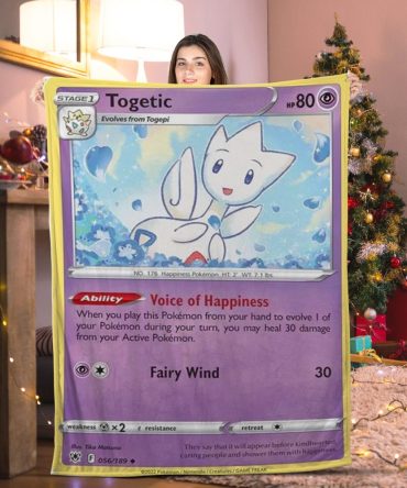 Cozy Togetic Pokemon Blanket - Perfect Gift For Fans & Collectors