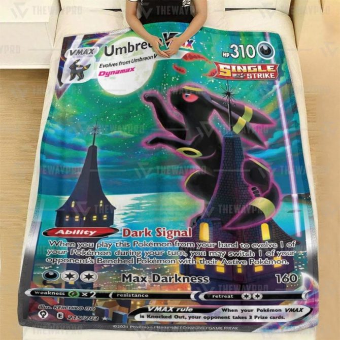 Cozy Umbreon Vmax Blanket - Soft, Vibrant Pokémon Design For Fans - Image 2