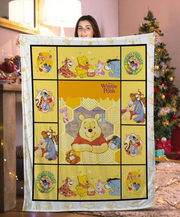 Cozy Winnie The Pooh Fleece Blanket – Perfect Holiday Gift For Kids & Adults
