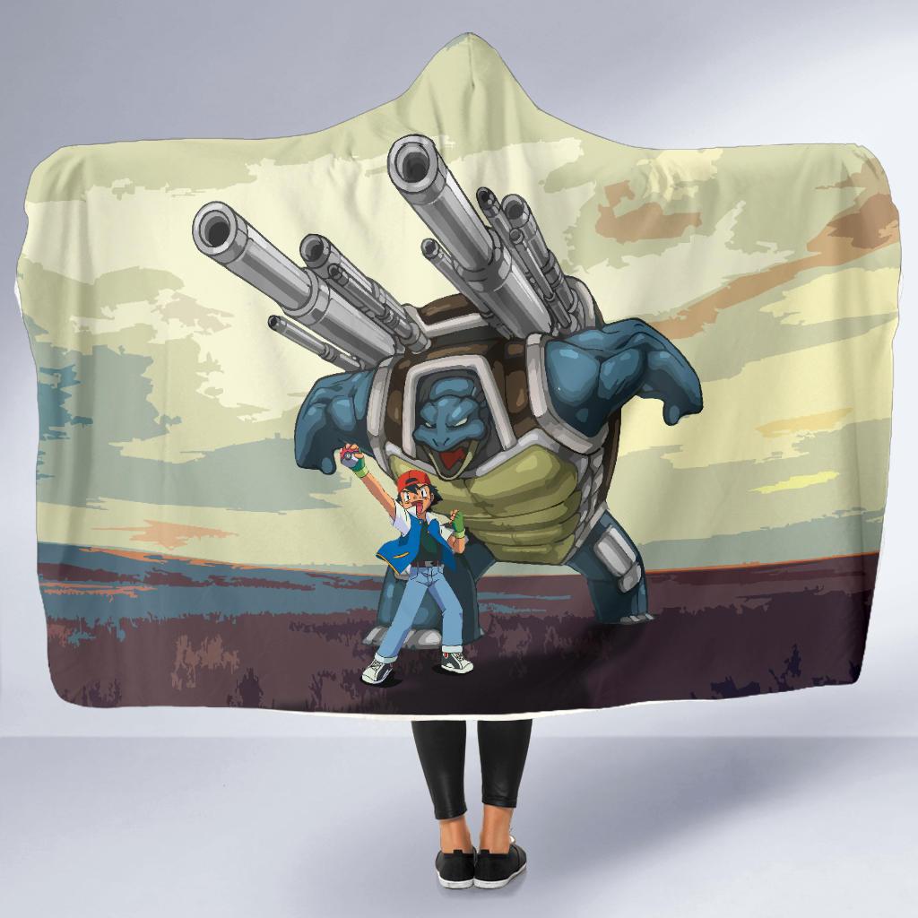 Power Blastoise Pokemon Hooded Blanket - Image 5