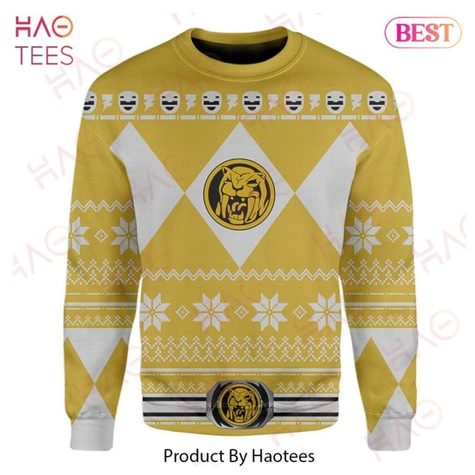 Bold Yellow Geometric Sweater - Cozy Winter Wear With Stylish Pattern , Limited Edition - Image 2