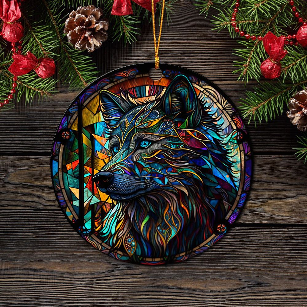 Wolf Ceramic Ceramic Ornament Perfect Gift For Holiday - Image 2