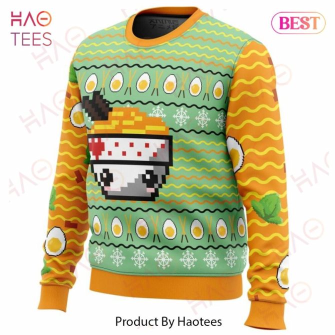 Cozy Ramen Bowl Pixel Art Sweater – Fun & Trendy Unisex Design For Food Lovers - Image 2