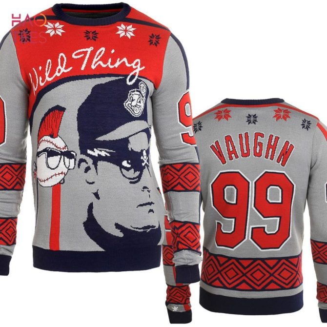 Best Ricky _Wild Thing_ Vaughn Major League Ugly Christmas Sweater By Forever Collectibles