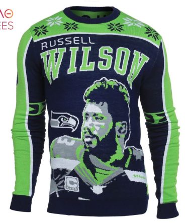 Best Russell Wilson 3 Seattle Seahawks Nfl Player Ugly Christmas Sweater