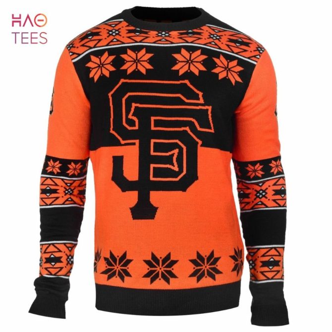 Best San Francisco Baseball Big Logo Ugly Christmas Sweater